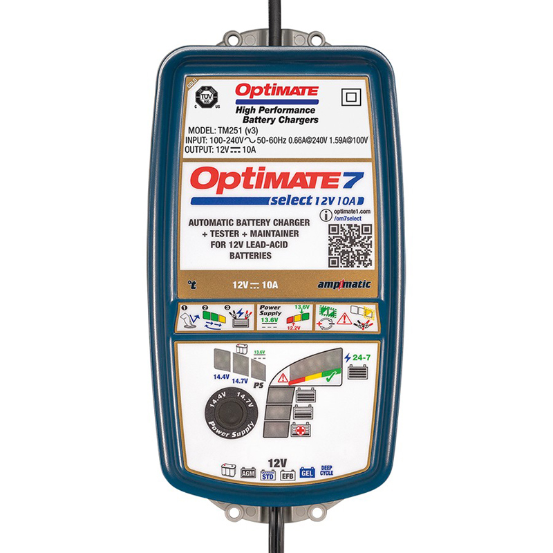 Optimate 7 Select 12V 10-Amp Acculader / tester / onderhouder