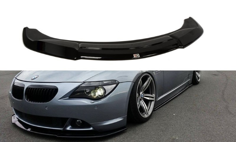 Voorspoiler BMW 6 E63 / E64 (PREFACE MODEL) V.2 Glanzend Zwart
