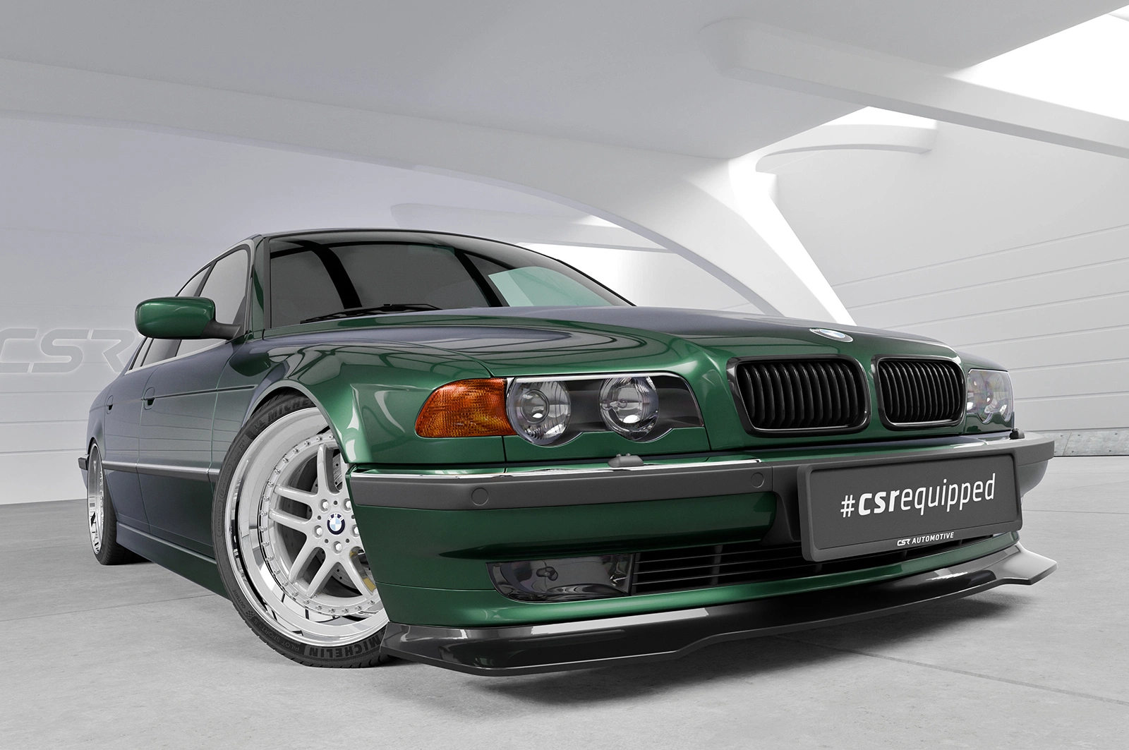 Voorspoiler für BMW 7er glans zwart