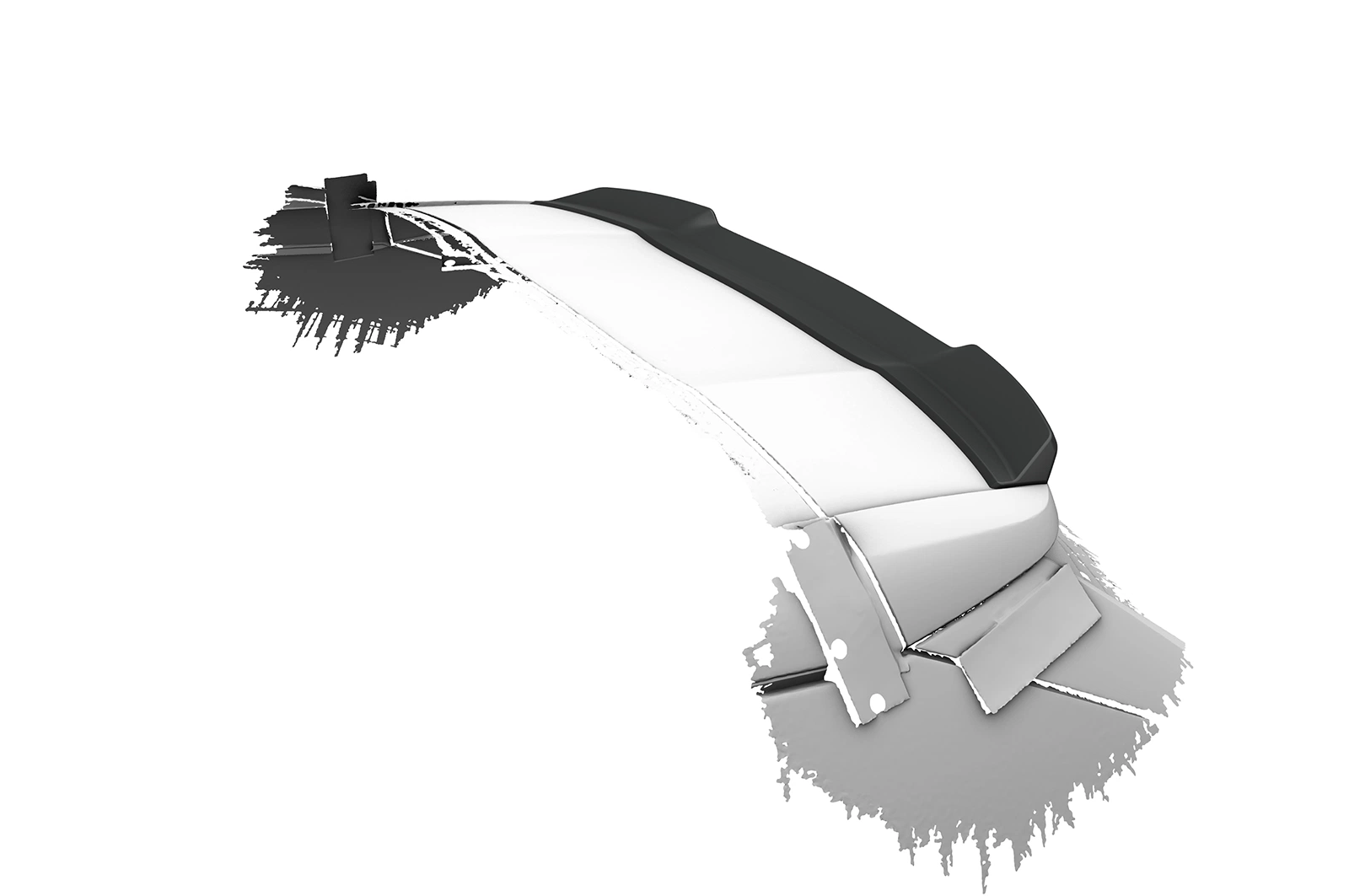 Achterspoiler Peugeot 2008 II / e-2008 glans zwart