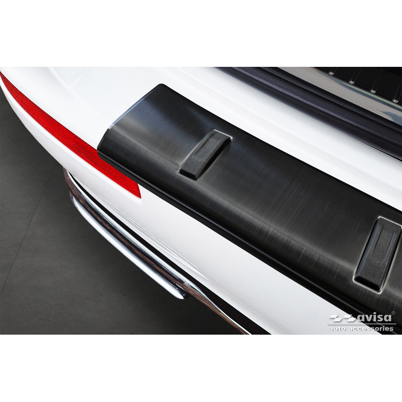 Avisa Zwart RVS Achterbumperprotector  Mercedes E-Klasse Estate S213 2016-2023 (incl. E53 AMG) 'STRONG EDITION'