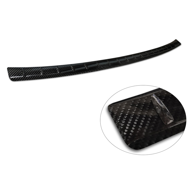 Echt 3D Carbon Achterbumperprotector  BMW X1 met M-Pakket (U11) 2022- 'Ribs'