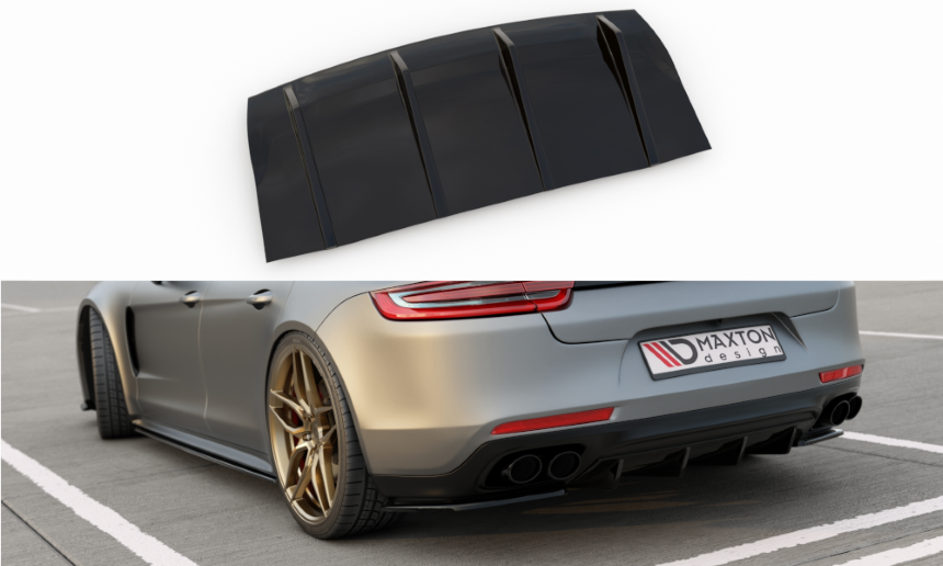 Diffuser Porsche Panamera (Turbo/GTS 971) Maxton Design glans zwart