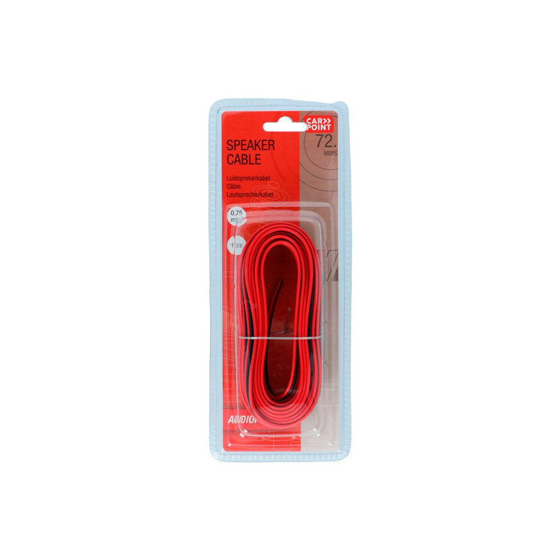 Carpoint Luidsprekerkabel 0,75mm² 10m - Zwart/Rood