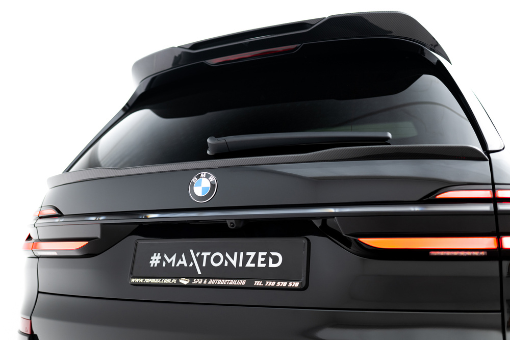 Carbon Fiber Spoiler Cap BMW X7 M-Pack G07 Facelift Maxton