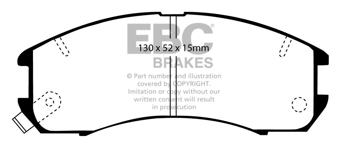 EBC Brakes MAZDA 626 1.8 (GD1) 87-92 Remblokken voorzijde