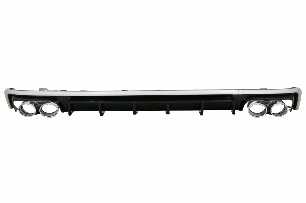 Diffusor Audi A6 S-Line C8 Zilver incl. sierstukken Chroom