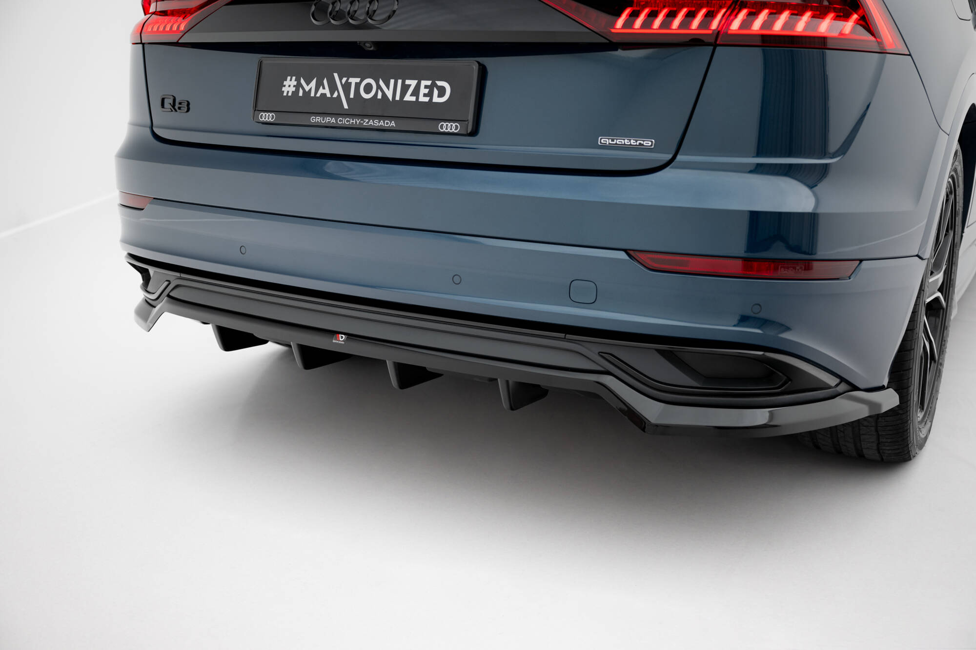 Achter Diffuser Audi Q8 Mk1 Maxton Glanzend zwart