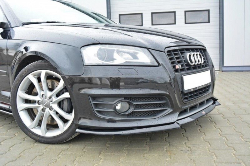 Voorspoiler V.2 Audi S3 8P FL Glanzend zwart