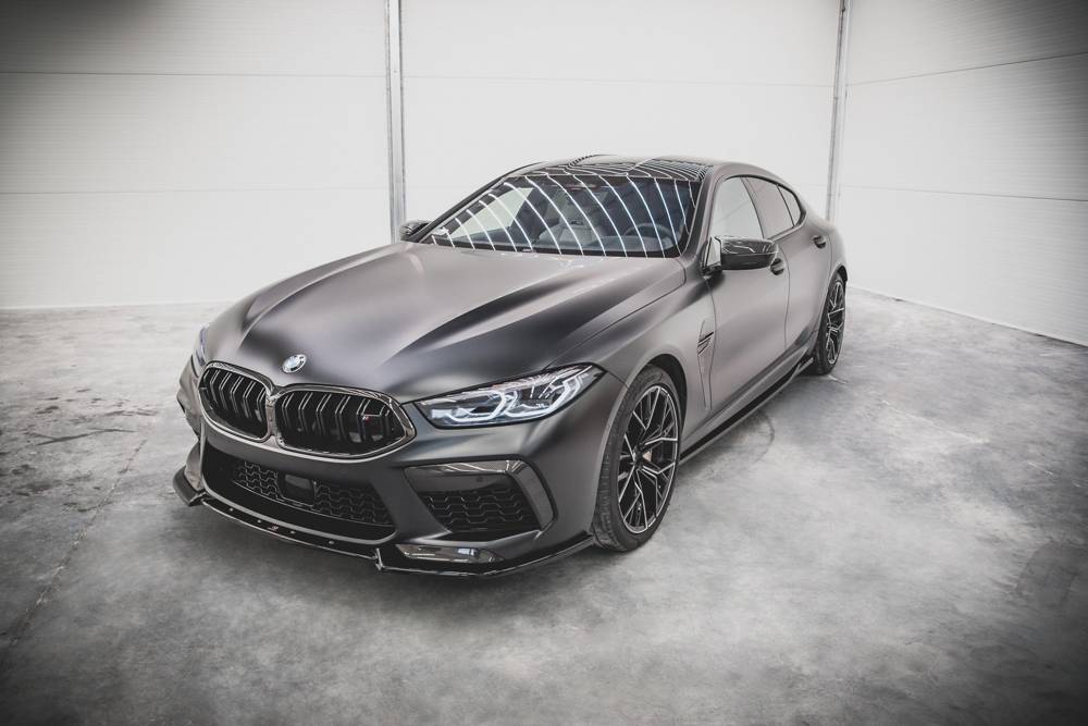 Voorpsoiler V.3 BMW M8 Gran Coupe Maxton Glans Zwart