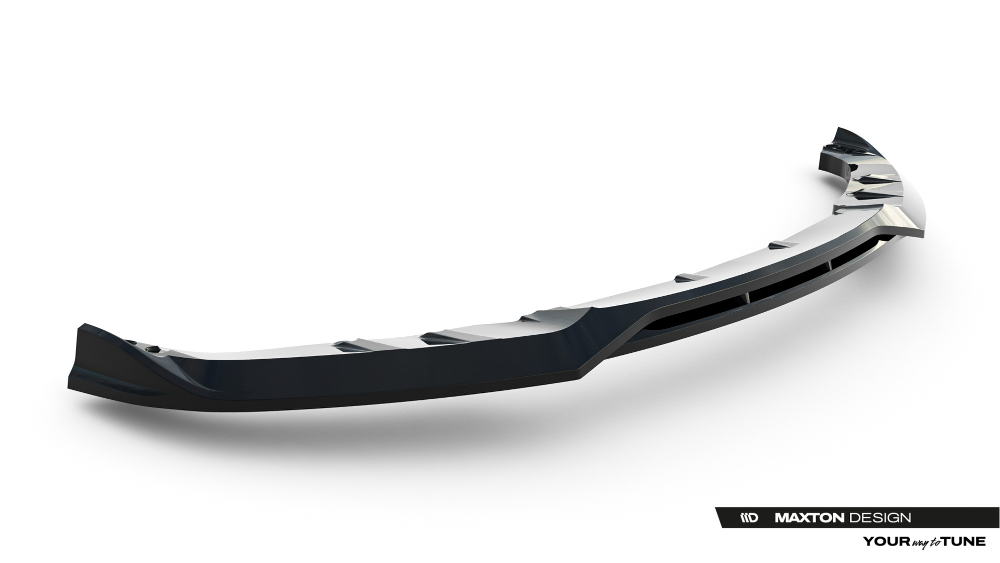 Front Splitter BMW 3 Sportline Sedan / Touring F30 / F31 Maxton Glanzend Zwart
