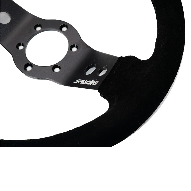 Simoni Racing Universeel Sportstuur Rally - Zwart Suède - Diameter 320mm