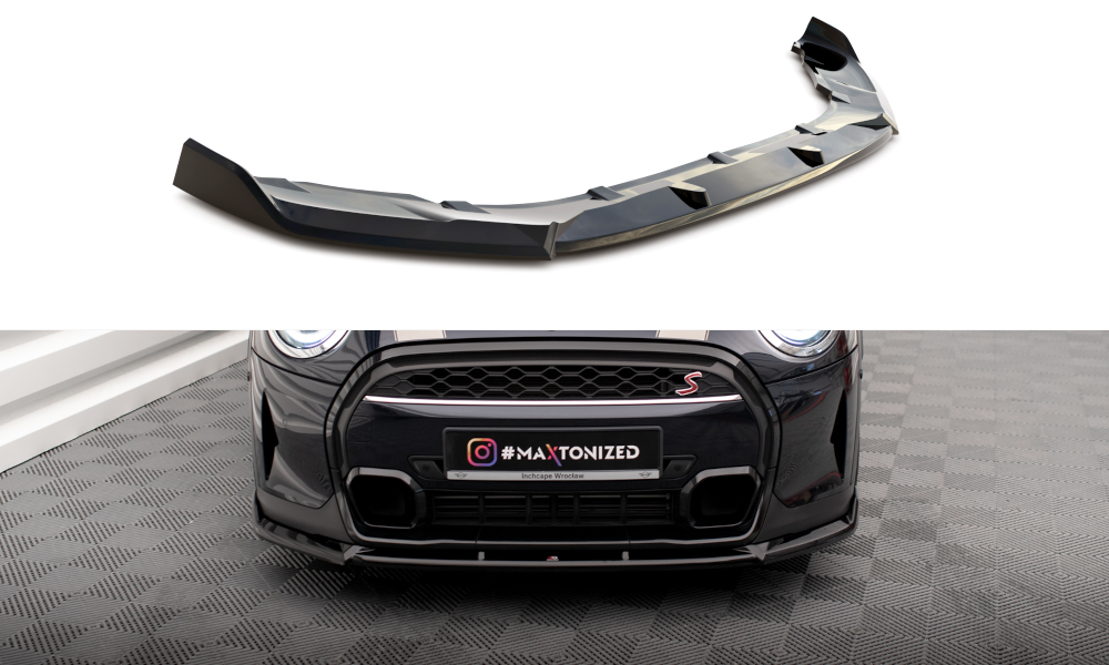 Voorspoiler V.2 Mini Cooper S F56 Facelift 2022 -  Maxton Glans Zwart