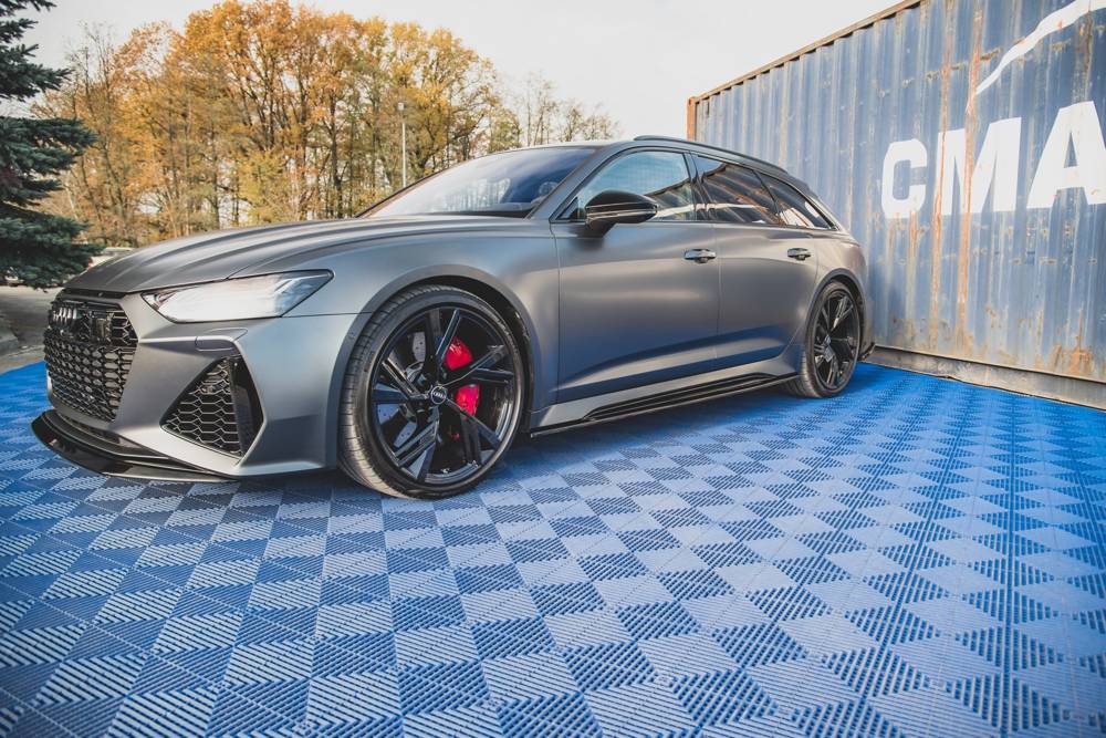Zijskirts V.2 Audi RS6 / RS7 C8 Maxton Glanzend Zwart