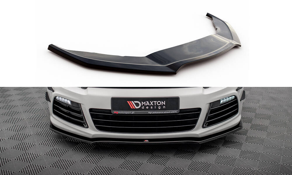 Voorspoiler V.2 Volkswagen Scirocco R Maxton Glans Zwart