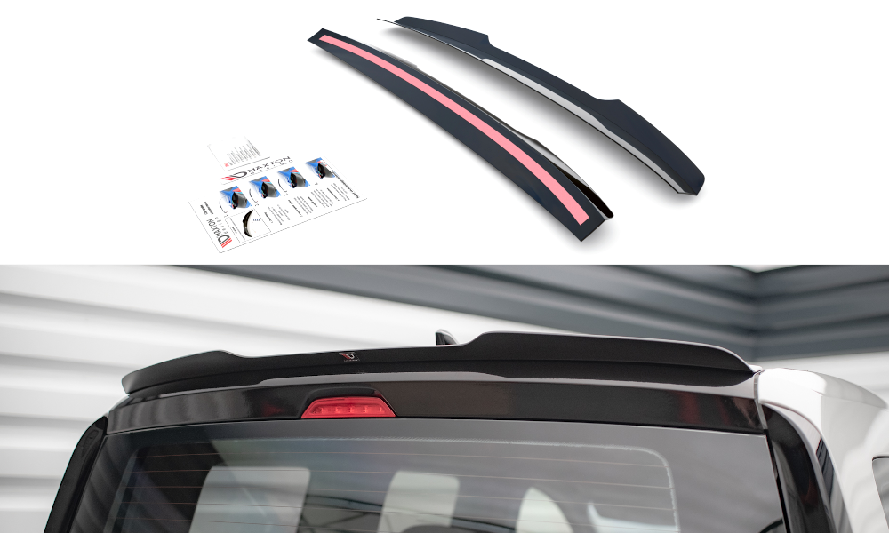 Dakspoiler Volkswagen Caddy MK5 Maxton Glans Zwart