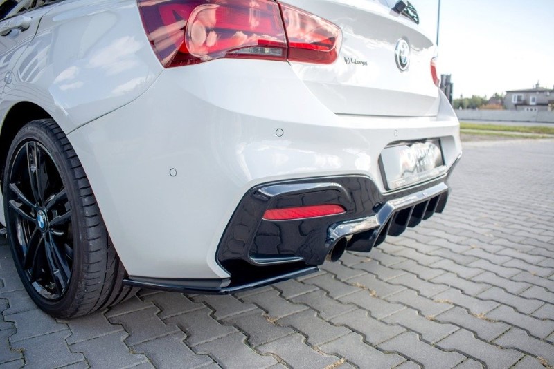 Achterzij Spoilers BMW 1 F20 Facelift M-power Glanzend Zwart