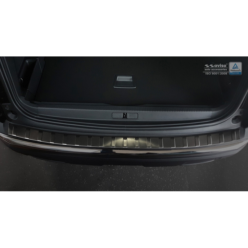 Zwart RVS Achterbumperprotector  Peugeot 3008 II 2016- 'Ribs'