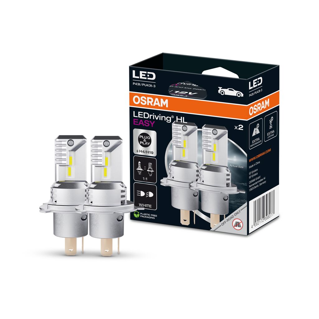 OSRAM LEDriving HL EASY H4 / H19 LED Lampen 12V 6000K
