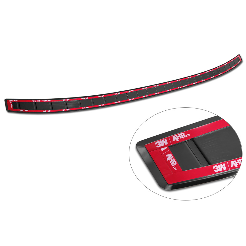 Zwart RVS Achterbumperprotector  Volkswagen Taigo 2021- 'Ribs'
