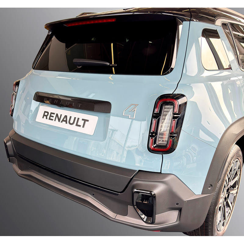 RGM ABS Achterbumper beschermlijst  Renault 4 E-Tech 2025- Glanzend Zwart