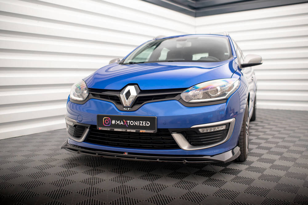 Voorspoiler Renault Megane GT Line Grandtour FL Maxton Glans Zwart