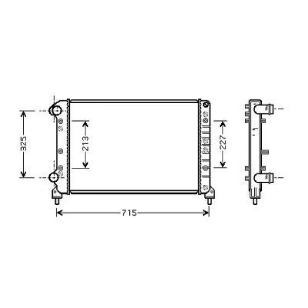 Radiator FIAT DOBLO 02->> 642x415 1.9D -A/C/1.6I-16V 2.04->>