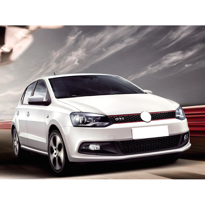 Complete ombouwset Volkswagen Polo 6R 2009-2014 'GTi-Look' incl. Grills & Mistlampen (PP)  Set bestaande uit: - Voorbumper incl. grills & mistlampen - Set sideskirts - Achterbumper incl. reflectoren  Materiaal: ABS Kunstof