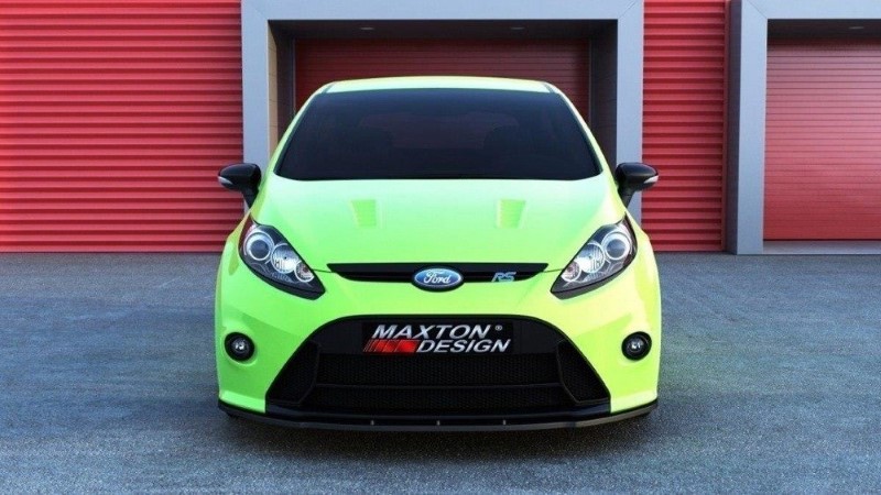 Voorspoiler (RS Look Bumper) Ford Fiesta Mk7 Glanzend Zwart