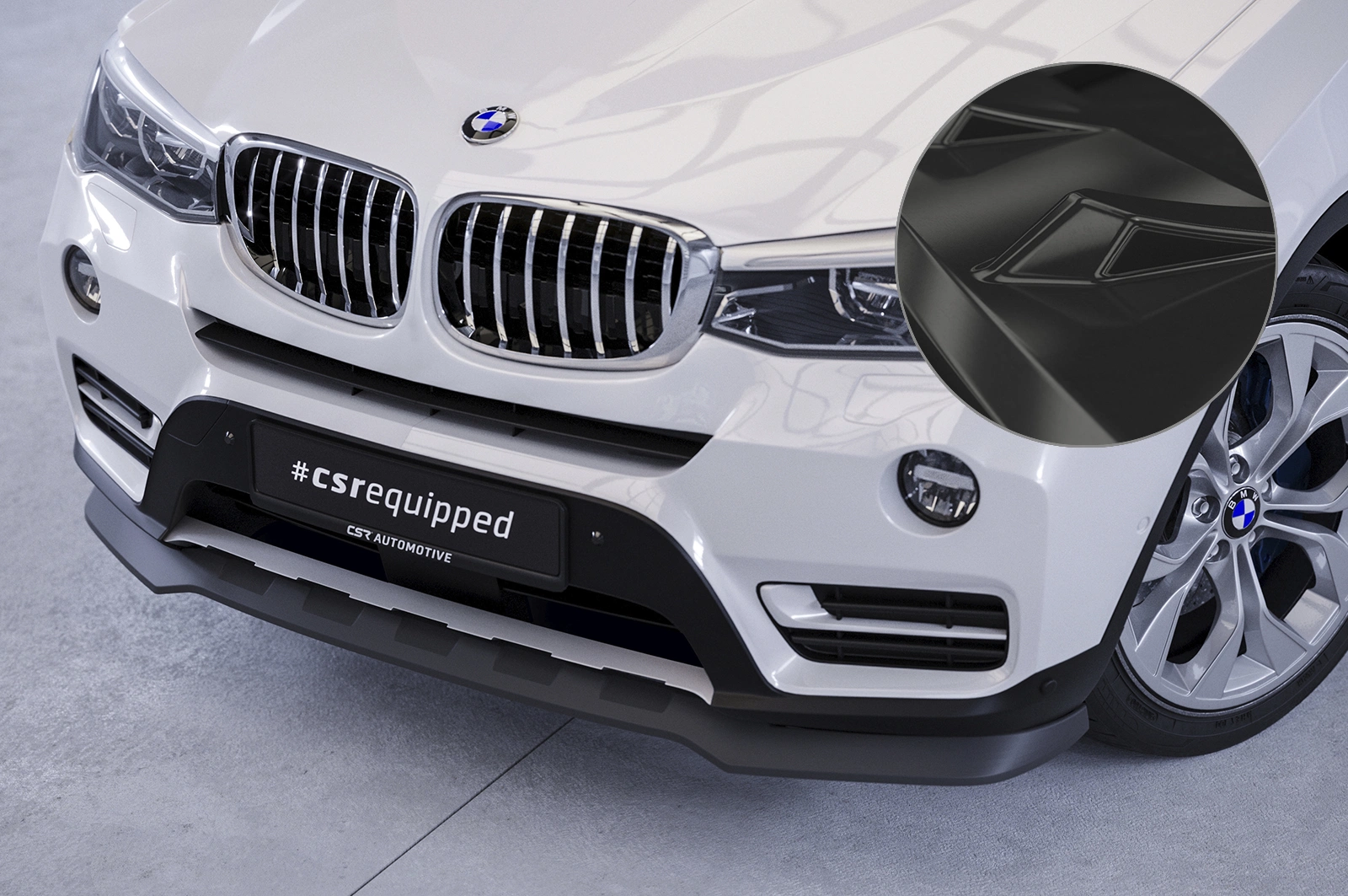 Voorspoiler BMW X3 (F25) LCI Glans Zwart – CSR Automotive