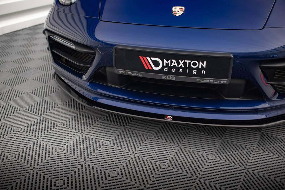 Voorspoiler V.1 Porsche 911 Carrera 992 Aero Pack Maxton Glans Zwart