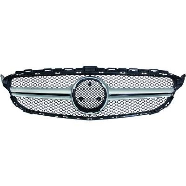 Grill Mercedes W205 13-18 Zwart Alu C63-look