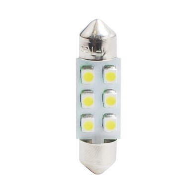 M-tech C5W/s8.5V 12v/24v 6x SMD 3528 LED rood