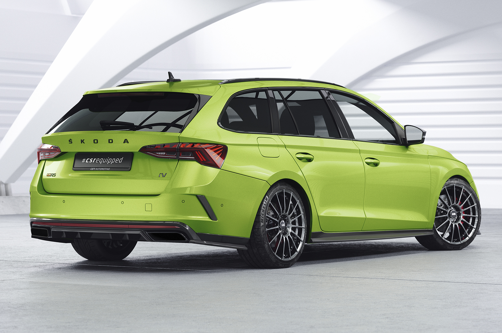 Zijskirts Skoda Octavia 4 VRS CSR Glans Zwart
