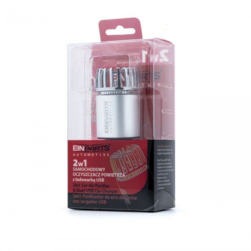 EPCAP02 SILVER CAR AIR PURIFIER WITH CHARGER