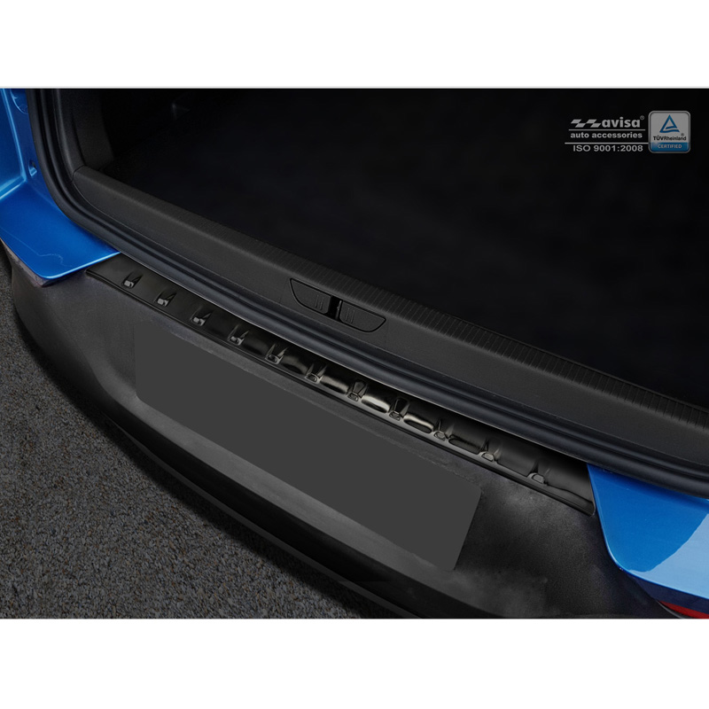 Zwart RVS Achterbumperprotector  Opel Grandland X 2017-2021 'Ribs'