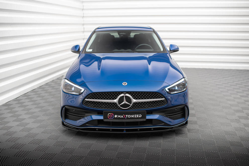 Voorspoiler V.2 Mercedes C Klasse AMG Pakket / C43 AMG W206 Maxton Glans Zwart