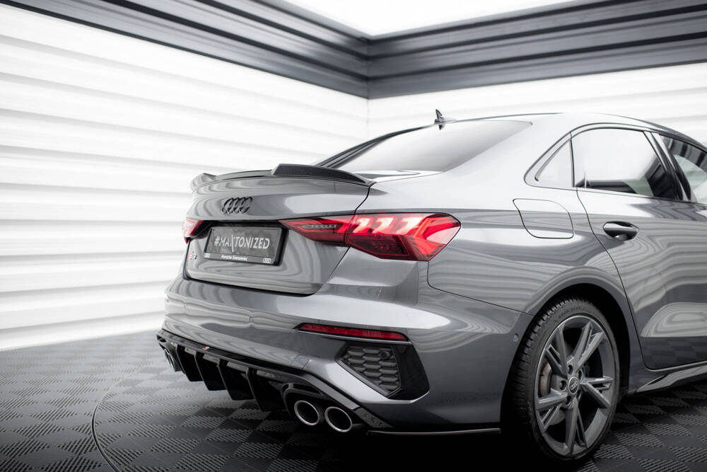Spoiler Audi A3 / A3 S-Line / S3 / RS3 Limousine Maxton Glans Zwart