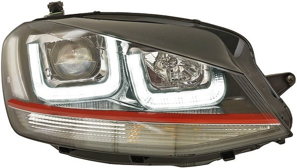 Headlights VW Golf VII GTI look led DRL 12- black