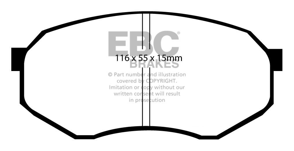 EBC Brakes MAZDA 929 2.0 (HV1) 87-88 Remblokken voorzijde