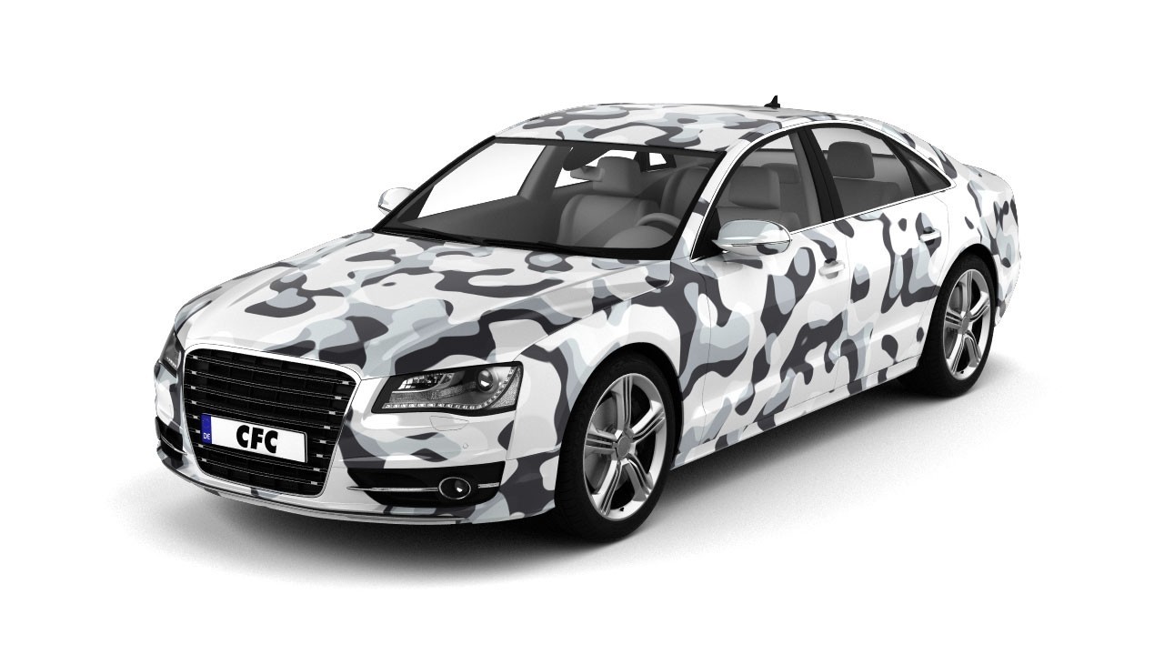 Car Wrap Folie Camouflage Snow Glans 150x100cm