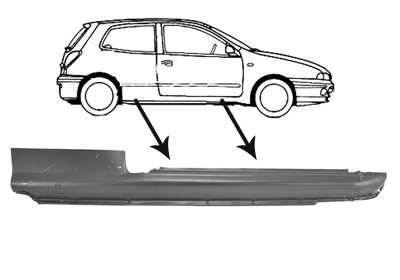 OVERSIZEDEEL Dorpel Rechts Bravo (2 D.) FIAT BRAVO/BRAVA -01