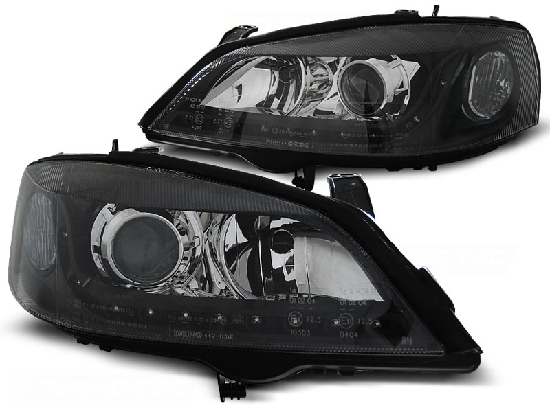 Headlight Astra G 98-03 clear/black