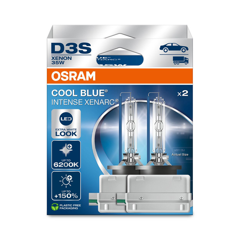 Osram Xenarc Cool Blue Intense Xenon lampen - D3S - 12V/35W - set à 2 stuks (max. 6200K)