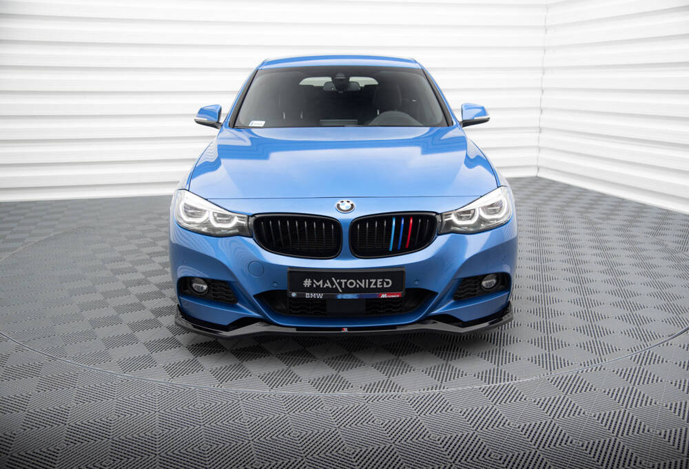 Voorspoiler V.2 BMW 3 Serie M Pakket GT F34 FL Maxton Glans Zwart