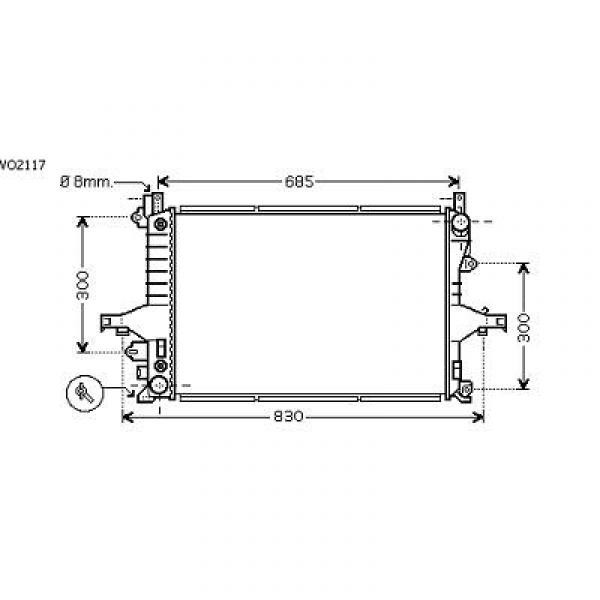 Radiator VOLVO S60/S80 98-06 622x426 AUTOMATIC +/-AC