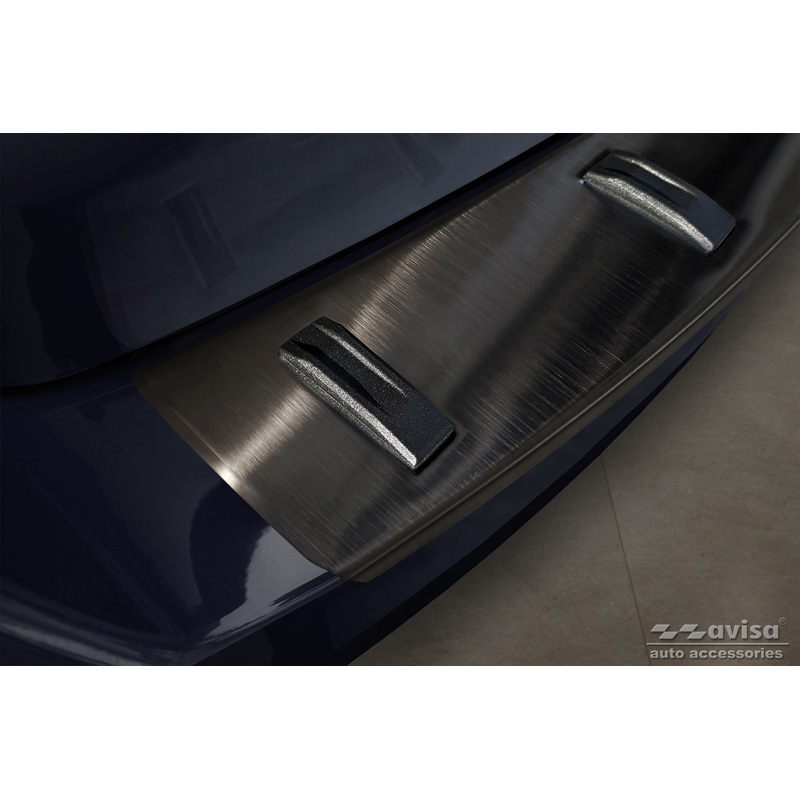 Zwart RVS Achterbumperprotector  Skoda Octavia III Combi Facelift 2017-2020 'STRONG EDITION'