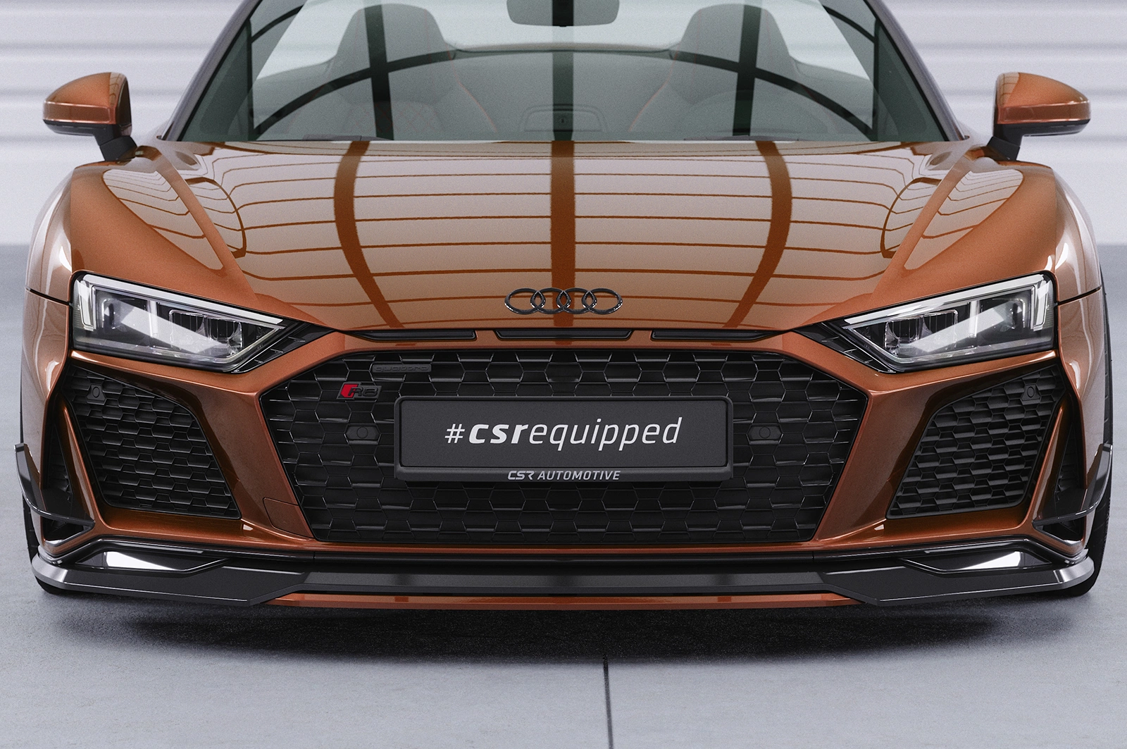 Voorspoiler Audi R8 (Typ 4S) Glans Zwart Facelift - CSR Design