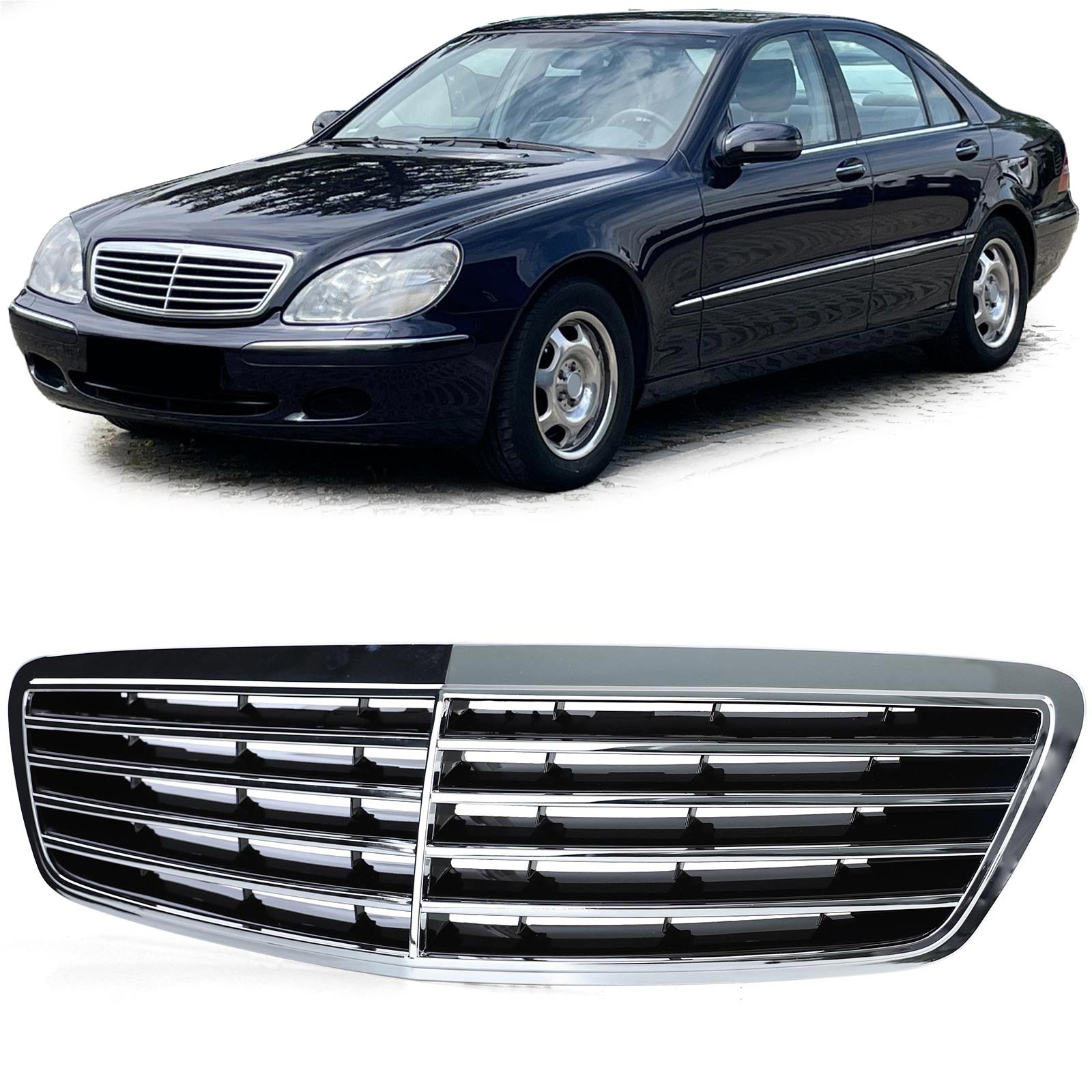 Grill Mercedes S Klasse W220 98-02 Chroom