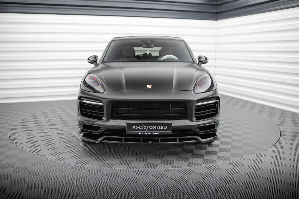 Voorspoiler Porsche Cayenne Sport Design 18-23 Maxton Glans Zwart